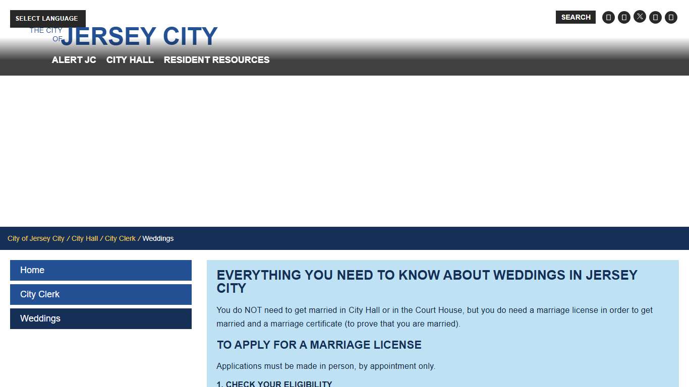 Weddings - City of Jersey City